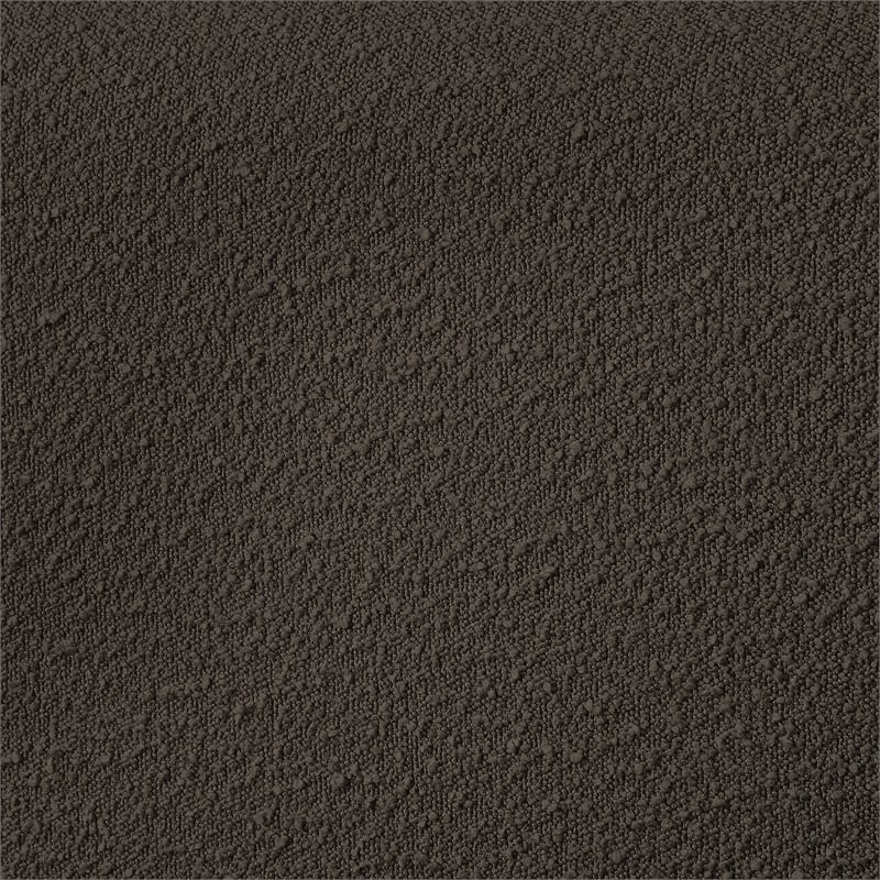 Maklaine Modern / Contemporary Brown Finish Boucle Fabric King Bed