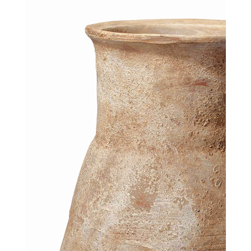 Maklaine Coastal Ceramic Decorative Vase in Hazelnut Brown Finish