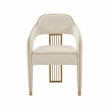 Maklaine Transitional Cream Boucle Textural Boucle Upholstered Dining Chair