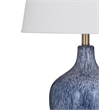 Maklaine Modern / Contemporary Table Lamp in Reactive Blue Ceramic