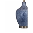 Maklaine Modern / Contemporary Table Lamp in Reactive Blue Ceramic