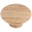 Maklaine Modern / Contemporary Beige Travertine Stone Coffee Table