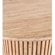 Maklaine Modern / Contemporary Beige Travertine Stone Coffee Table