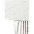 Maklaine Modern / Contemporary White Finish Marble Dining Table