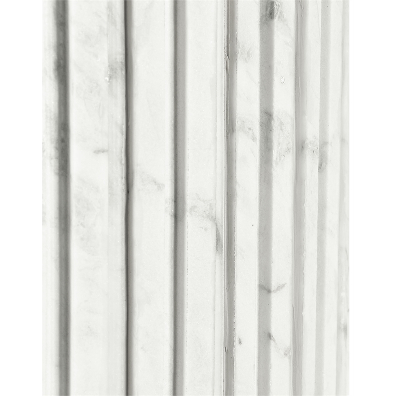Maklaine Modern / Contemporary White Finish Marble Dining Table