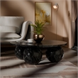 Maklaine Modern / Contemporary Black Finish Marble Coffee Table