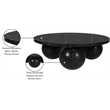 Maklaine Modern / Contemporary Black Finish Marble Coffee Table