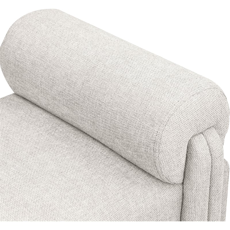 Maklaine Modern / Contemporary Soft Beige Polyester Fabric Bench