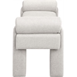 Maklaine Modern / Contemporary Soft Beige Polyester Fabric Bench