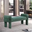 Maklaine Modern / Contemporary Soft Green Polyester Fabric Bench