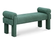 Maklaine Modern / Contemporary Soft Green Polyester Fabric Bench