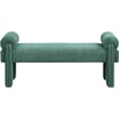 Maklaine Modern / Contemporary Soft Green Polyester Fabric Bench