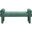 Maklaine Modern / Contemporary Soft Green Polyester Fabric Bench