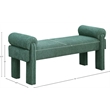 Maklaine Modern / Contemporary Soft Green Polyester Fabric Bench