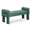 Maklaine Modern / Contemporary Soft Green Polyester Fabric Bench