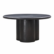 Maklaine Transitional Black Finish Faux Plaster Round Dining Table
