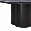 Maklaine Transitional Black Finish Faux Plaster Round Dining Table