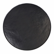 Maklaine Transitional Black Finish Faux Plaster Round Dining Table