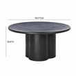 Maklaine Transitional Black Finish Faux Plaster Round Dining Table