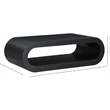 Maklaine Engineered Wood Modern / Contemporary Black Coffee Table