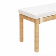 Maklaine Contemporary Coastal Natural Finish Woven Rattan Bench