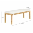 Maklaine Contemporary Coastal Natural Finish Woven Rattan Bench