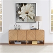 Maklaine Engineered Wood Mid-Century Natural Sideboard/Buffet
