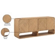 Maklaine Engineered Wood Mid-Century Natural Sideboard/Buffet
