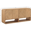 Maklaine Engineered Wood Mid-Century Natural Sideboard/Buffet