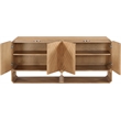 Maklaine Engineered Wood Mid-Century Natural Sideboard/Buffet