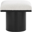 Maklaine Modern / Contemporary Cream Boucle Fabric Bench/Stool