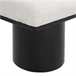 Maklaine Modern / Contemporary Cream Boucle Fabric Bench/Stool