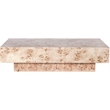 Maklaine Engineered Wood Mid-Century Natural Finish Coffee Table