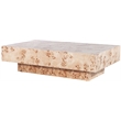 Maklaine Engineered Wood Mid-Century Natural Finish Coffee Table