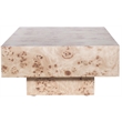 Maklaine Engineered Wood Mid-Century Natural Finish Coffee Table