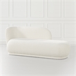 Maklaine Boucle Ivory White Chaise Lounge Rounded 75