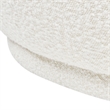 Maklaine Boucle Ivory White Chaise Lounge Rounded 75