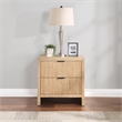 Maklaine Engineered Wood Modern / Contemporary Natural Night Stand