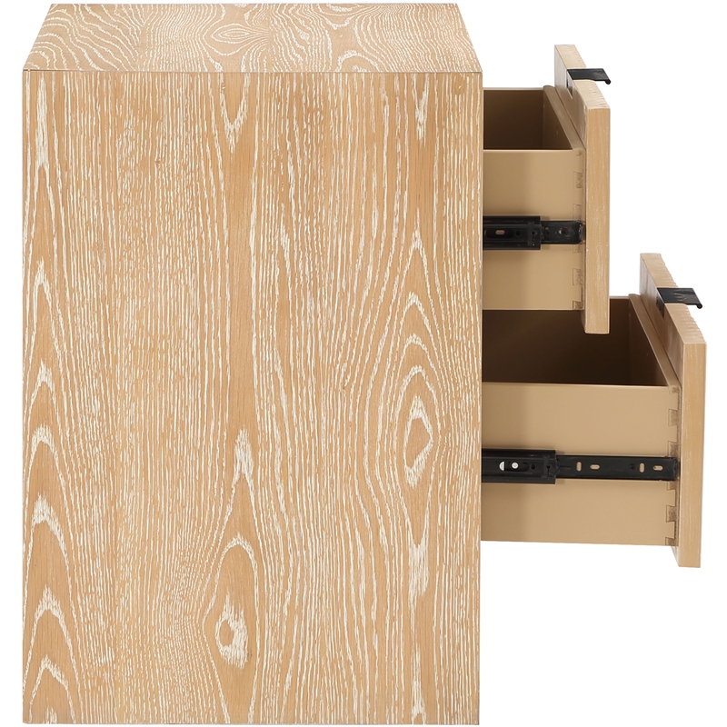 Maklaine Engineered Wood Modern / Contemporary Natural Night Stand