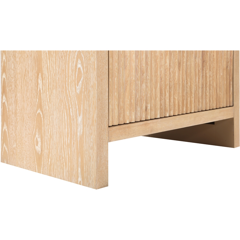 Maklaine Engineered Wood Modern / Contemporary Natural Night Stand