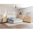 Maklaine Engineered Wood Modern / Contemporary Natural Night Stand