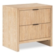 Maklaine Engineered Wood Modern / Contemporary Natural Night Stand