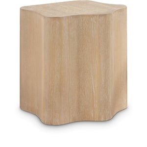 Maklaine Engineered Wood Modern / Contemporary Natural End Table