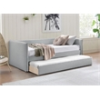 Maklaine Contemporary Grey Linen Textured Fabric Twin Daybed