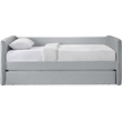 Maklaine Contemporary Grey Linen Textured Fabric Twin Daybed