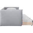 Maklaine Contemporary Grey Linen Textured Fabric Twin Daybed