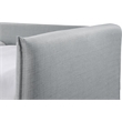 Maklaine Contemporary Grey Linen Textured Fabric Twin Daybed