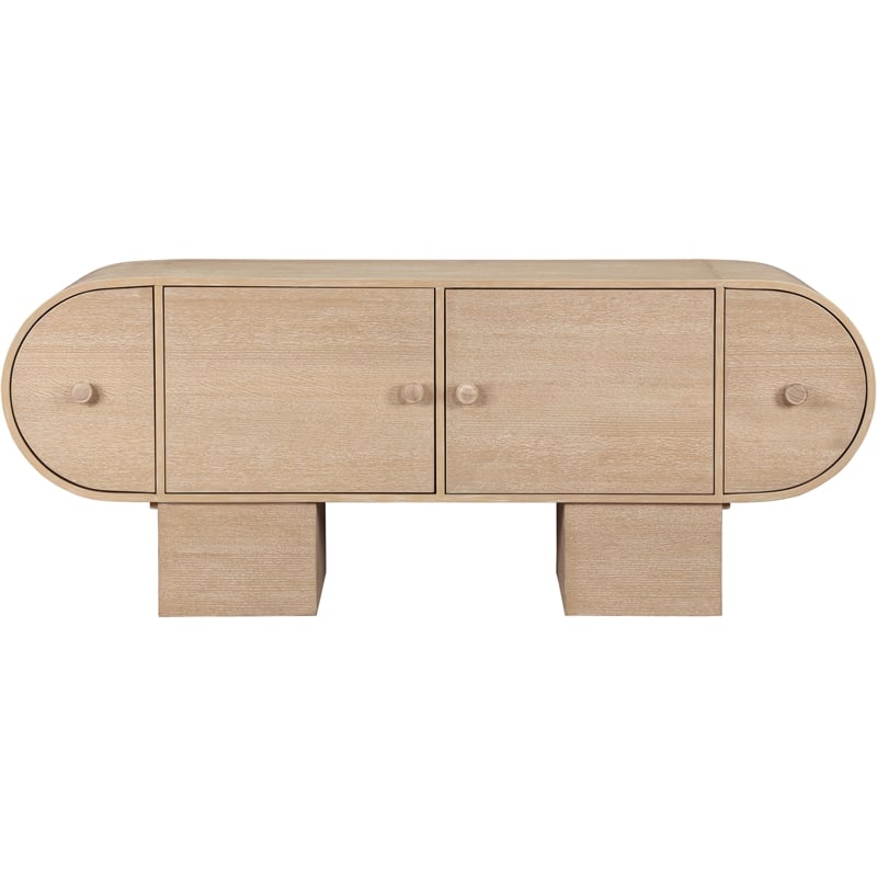 Maklaine Modern / Contemporary Natural Wood Sideboard/Buffet