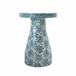 Maklaine Modern / Contemporary Floral Shell Side Table in Blue