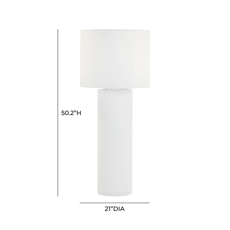 Maklaine Modern / Contemporary Cream Linen Fabric Floor Lamp